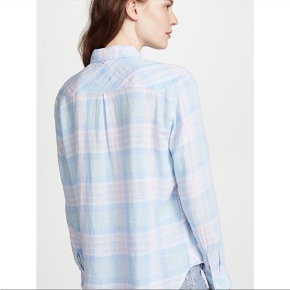 Rails Linen/Rayon Charli Check Button-Front Shirt - Picture 3 of 16